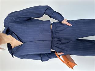 Cep Detaylı Takım Lacivert