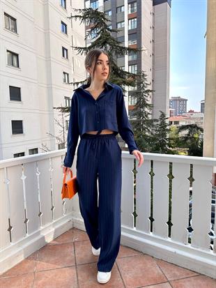 Cep Detaylı Takım Lacivert