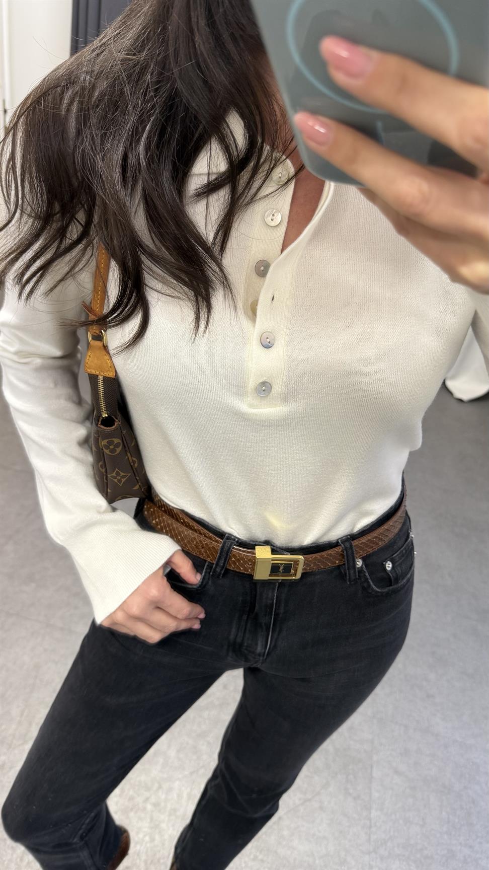 Ekru Polo Yaka Triko