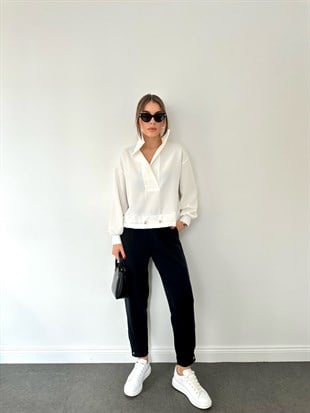 Ekru Garnili Sweat