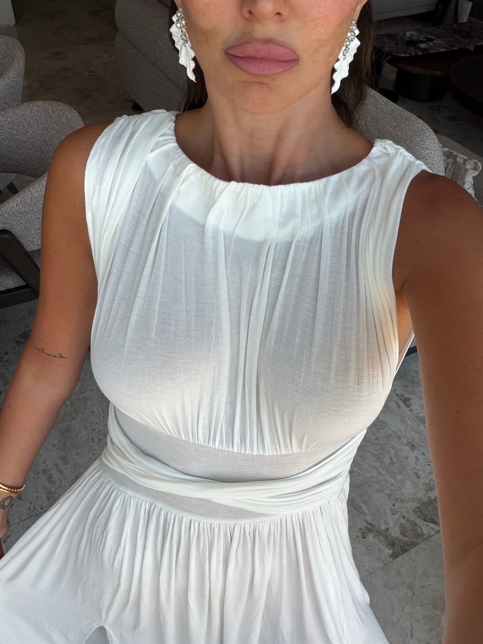 Ekru Helen Elbise