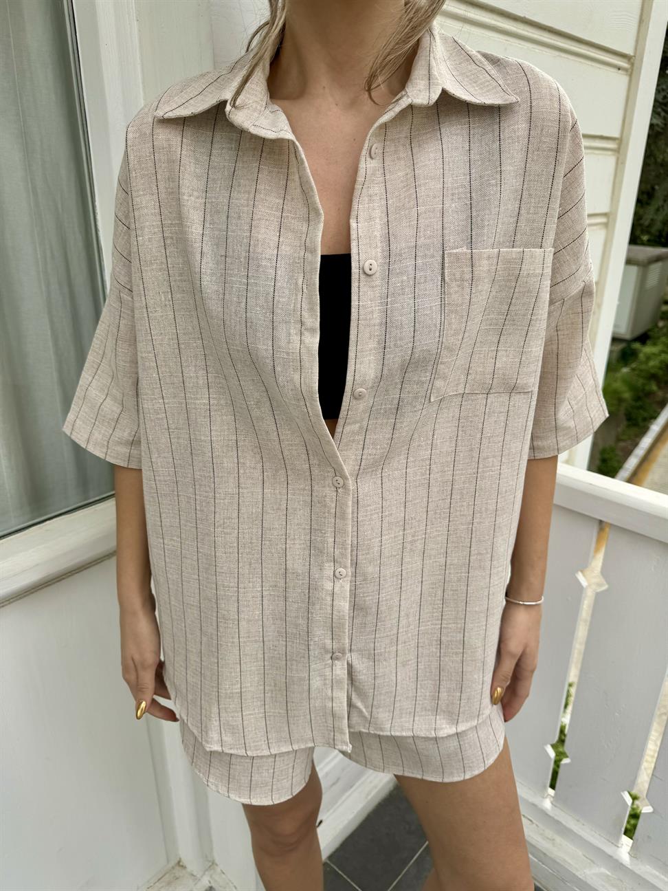 Ekru Keten İkili Takım