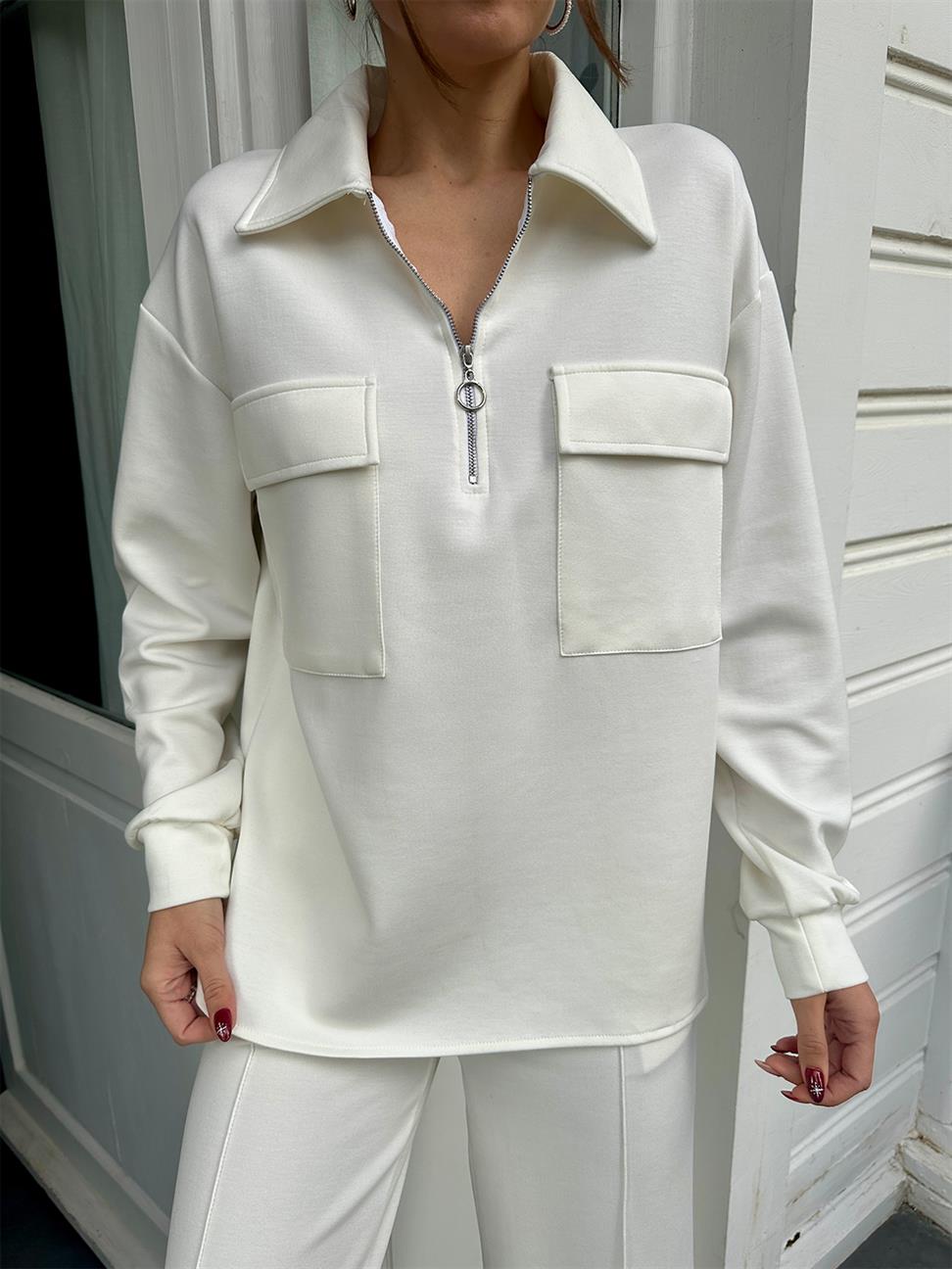 Ekru Tencel Kumaş Takım