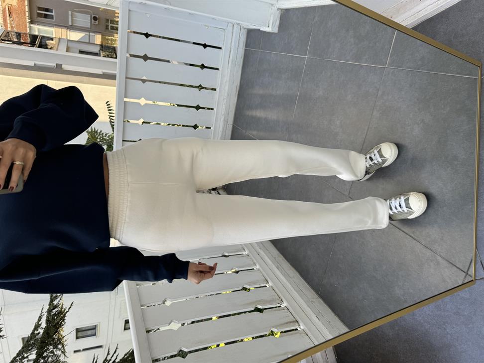 Ekru Üç İplik Eşofman