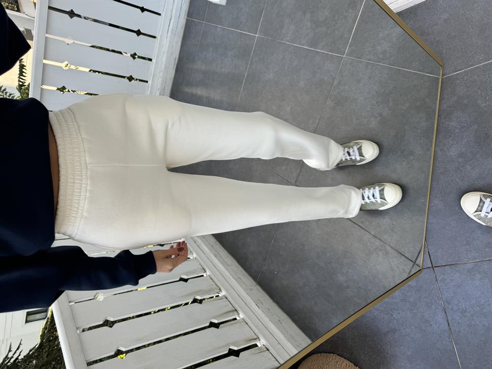 Ekru Üç İplik Eşofman