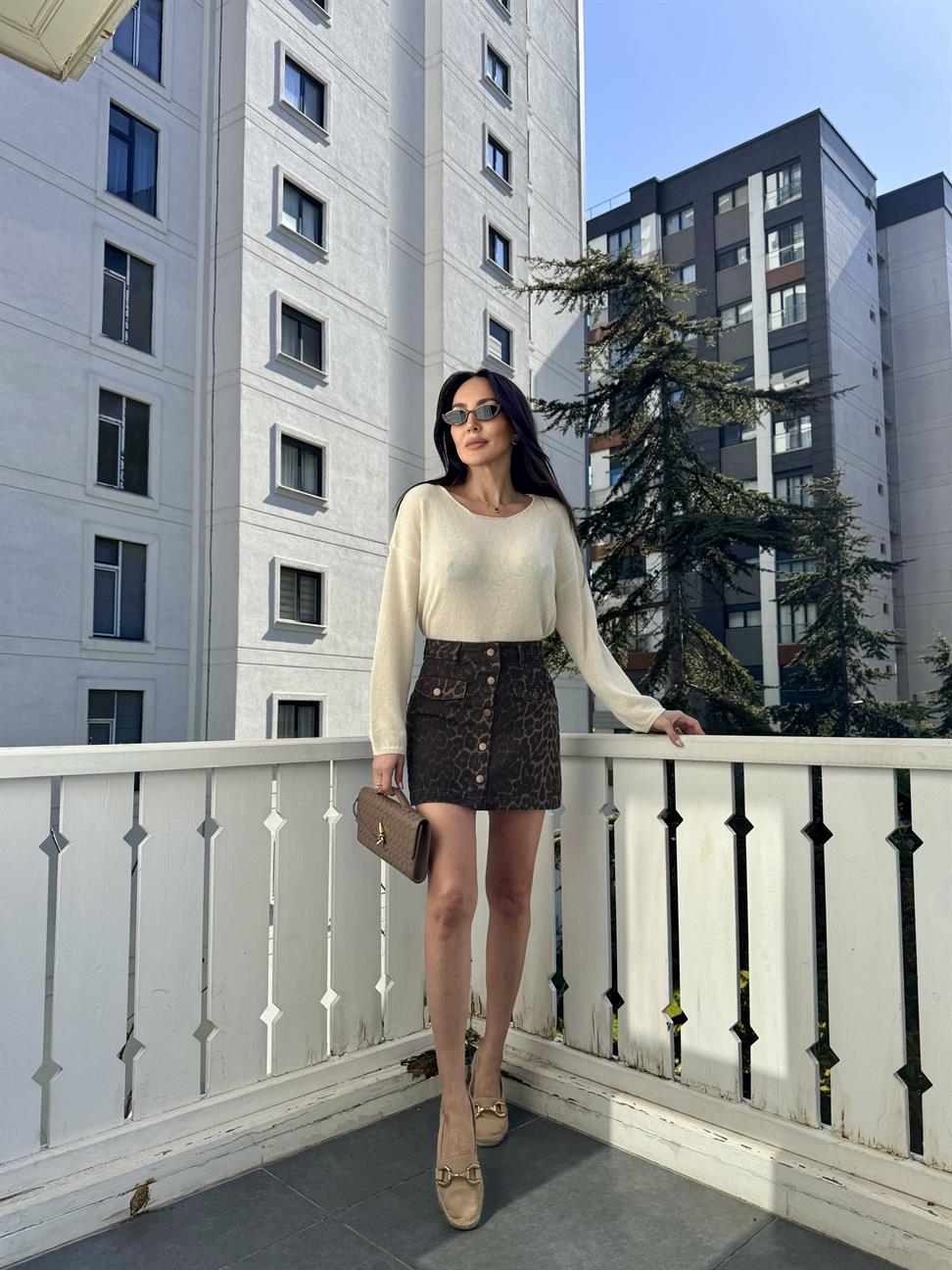 Ekru Merserize Triko