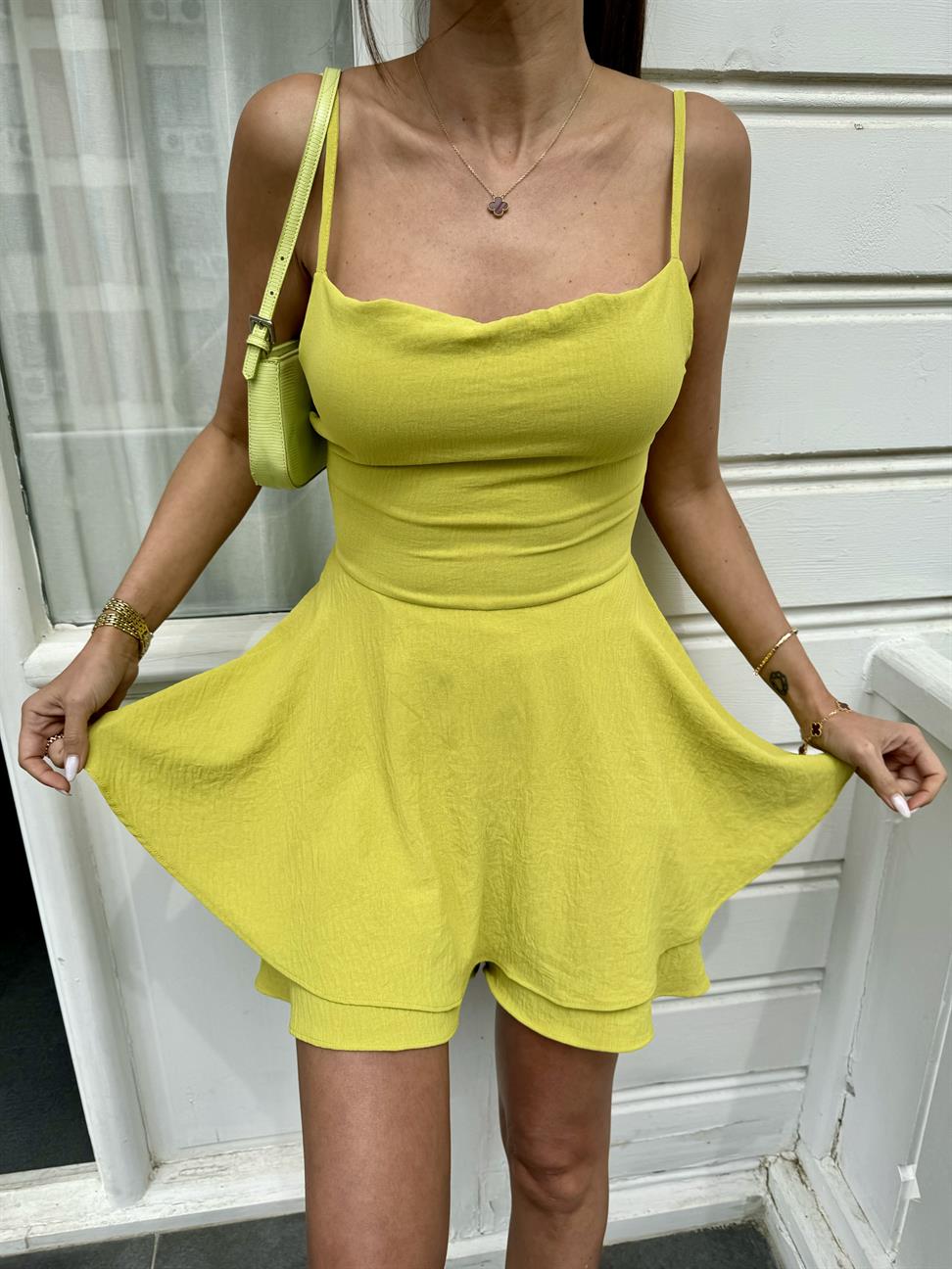 Fıstık Yeşili Tulum