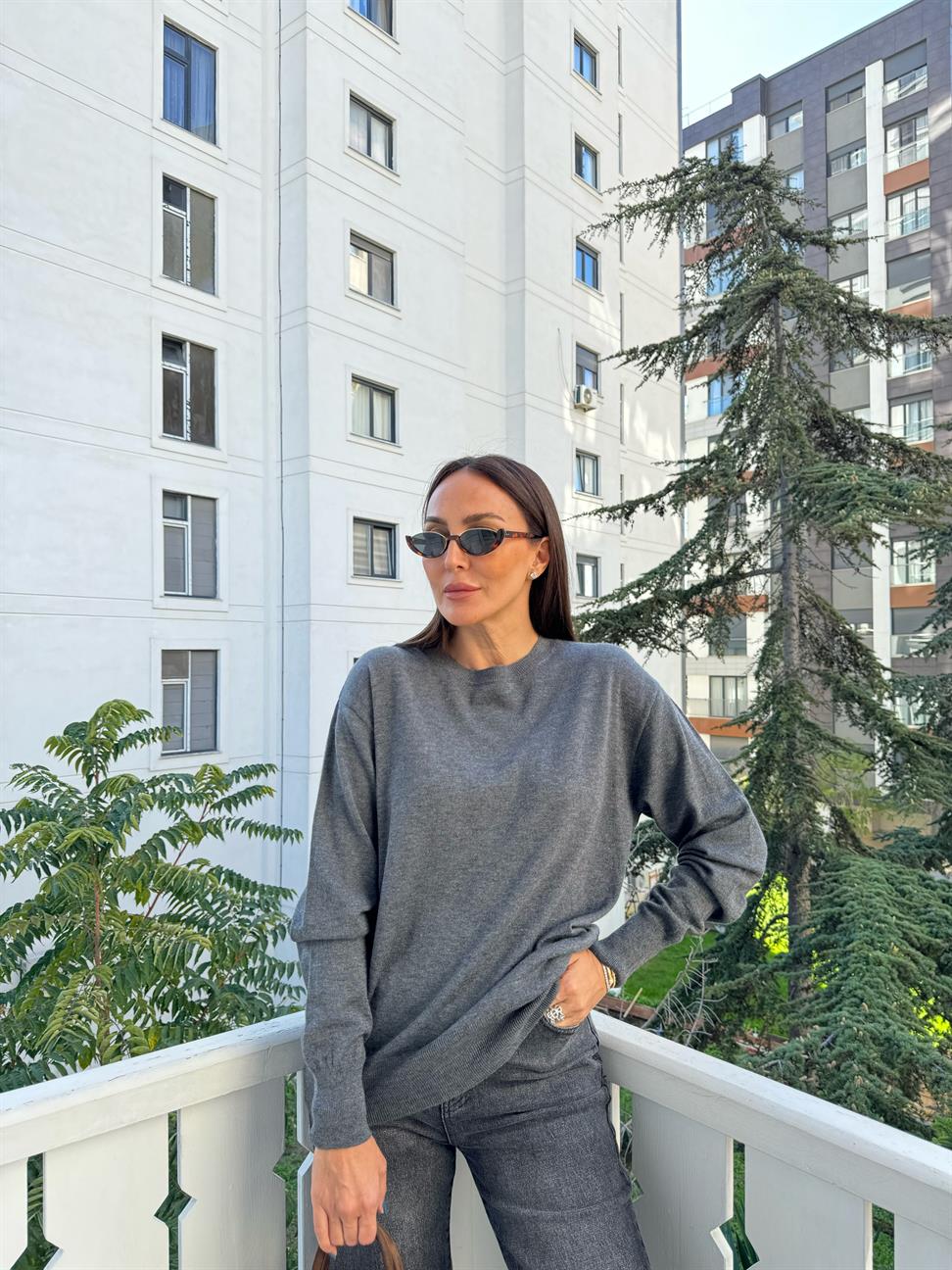 Füme Basic Bisiklet Yaka Triko