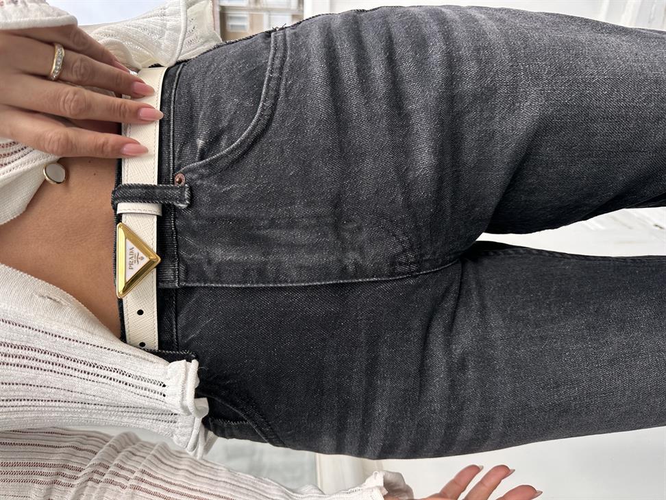 Füme Mom Kalıp Jean