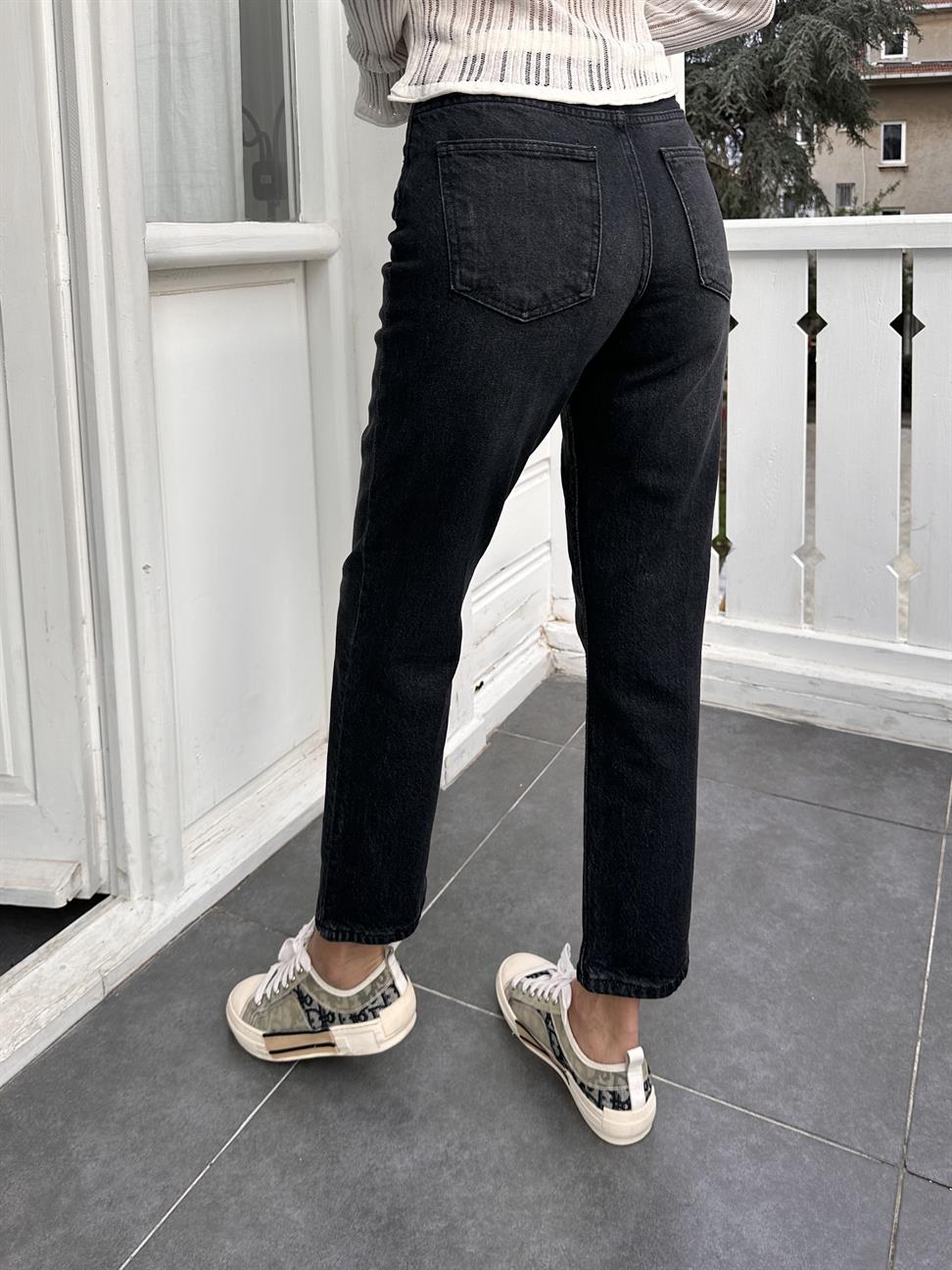 Füme Mom Kalıp Jean