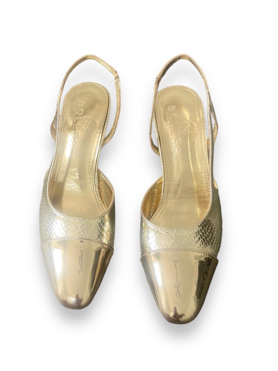 Gold Ella Topuklu Ayakkabı