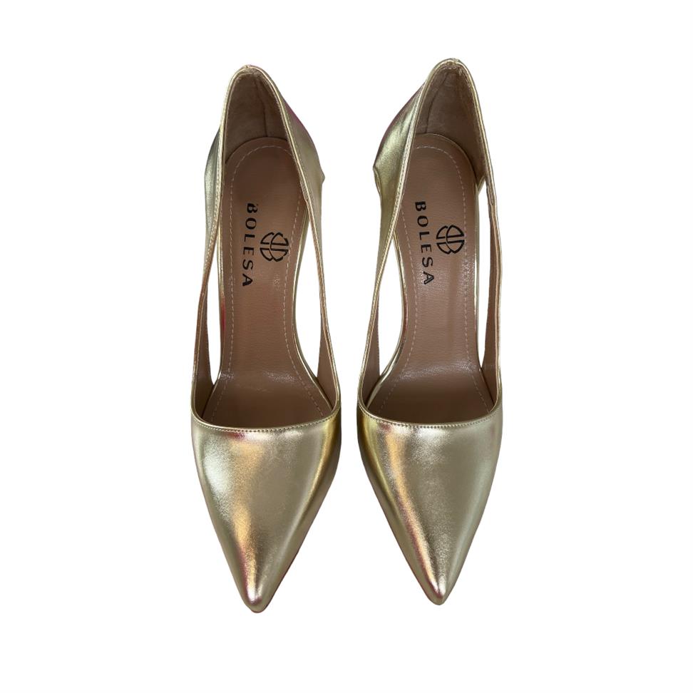 Gold Pencere Detaylı Stiletto
