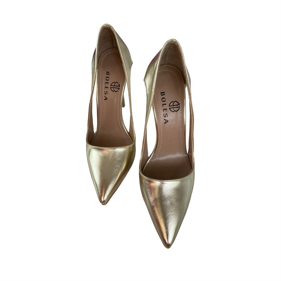 Gold Pencere Detaylı Stiletto