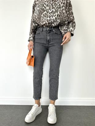 Gri Boru Paça Jean Pantolon
