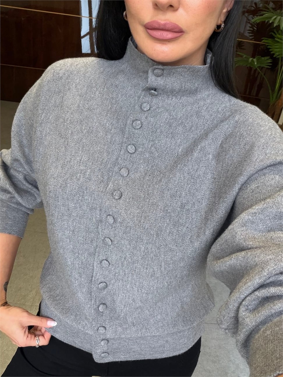 Gri Emma Hırka
