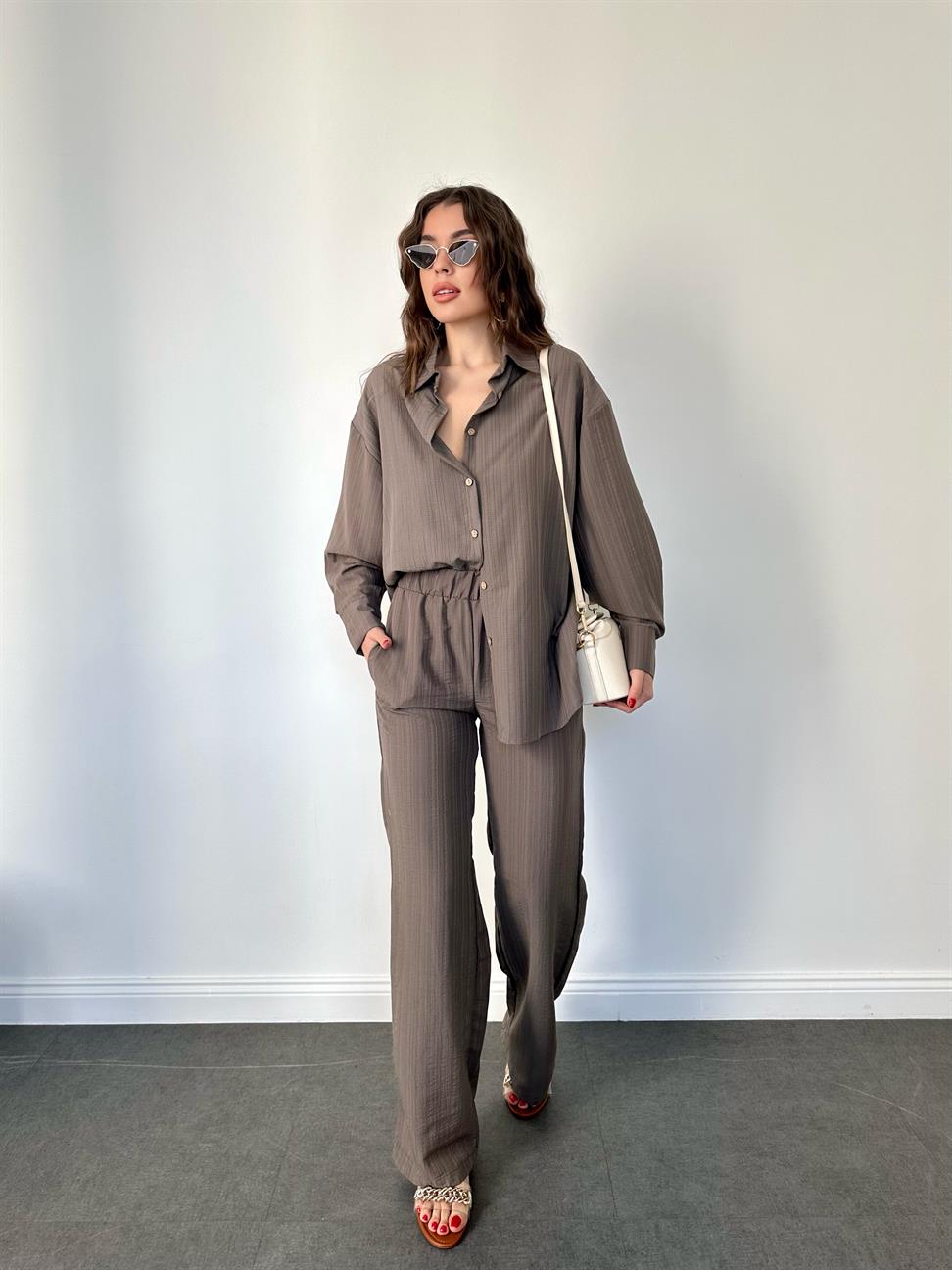 Gri Gofre İkili Takım