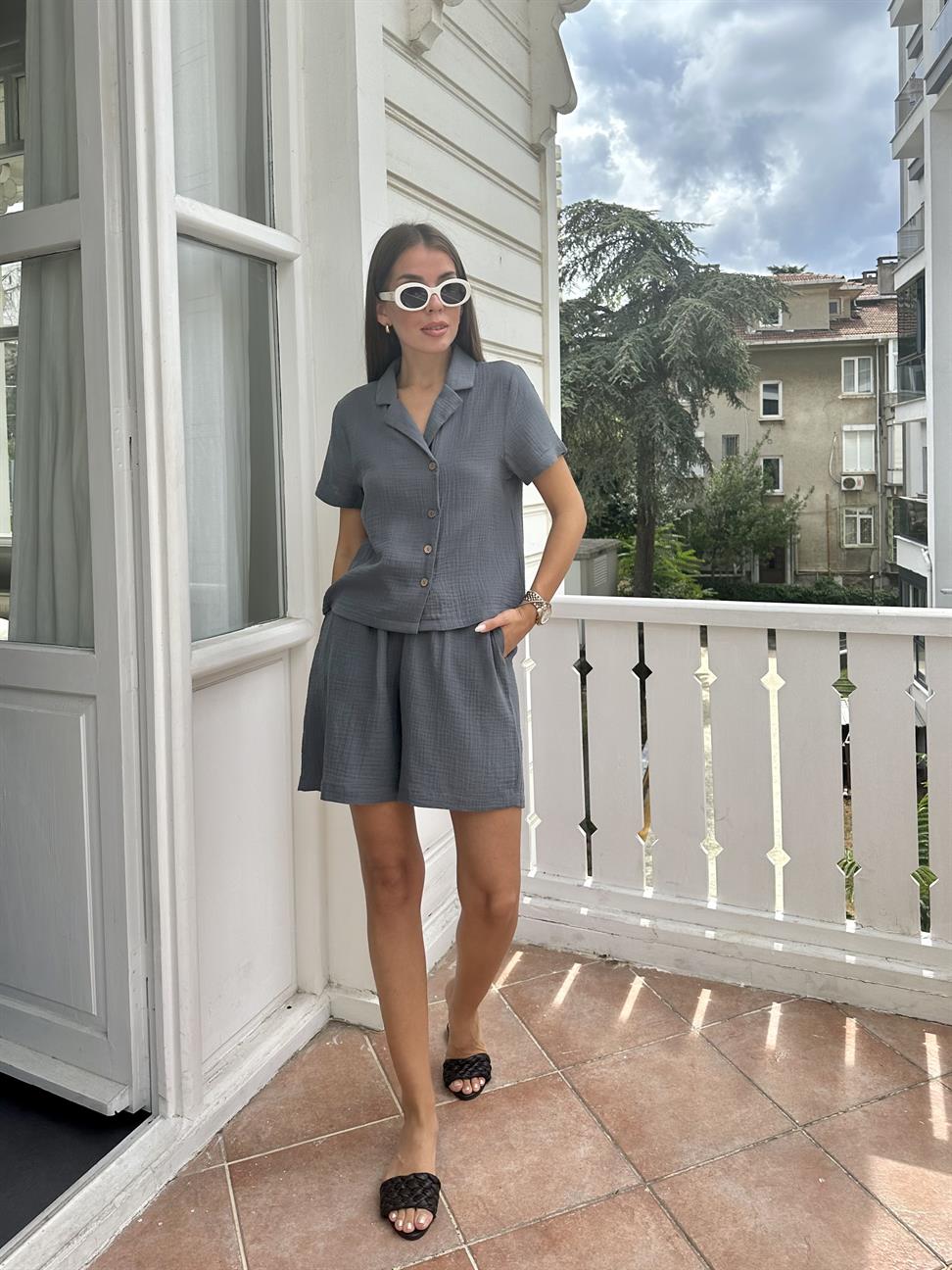 Gri Gofre Kadın Takım