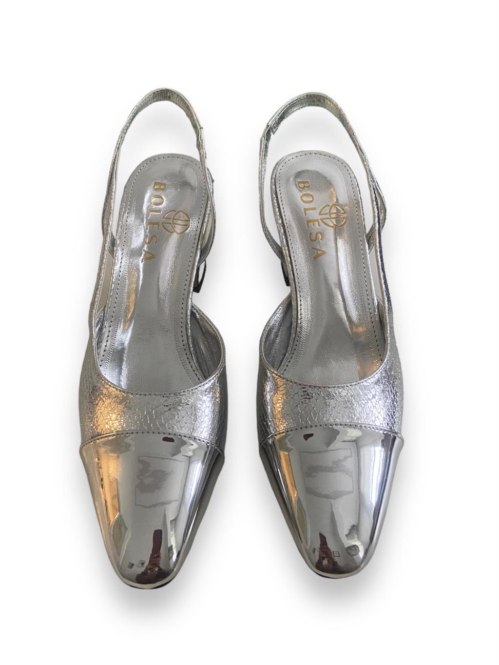 Gümüş Ella Topuklu Ayakkabı