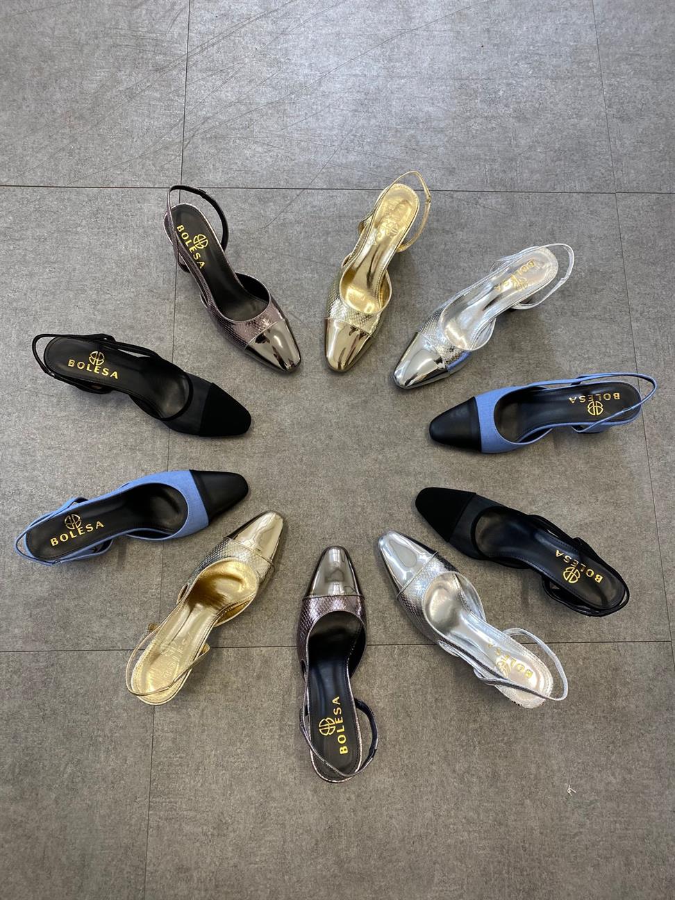 Gümüş Ella Topuklu Ayakkabı