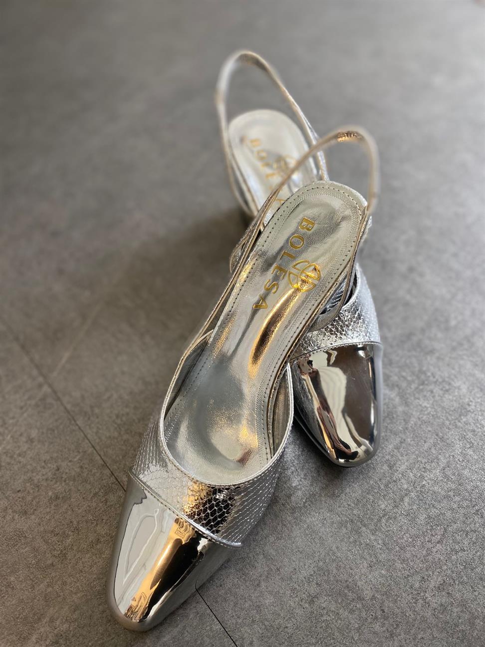 Gümüş Ella Topuklu Ayakkabı