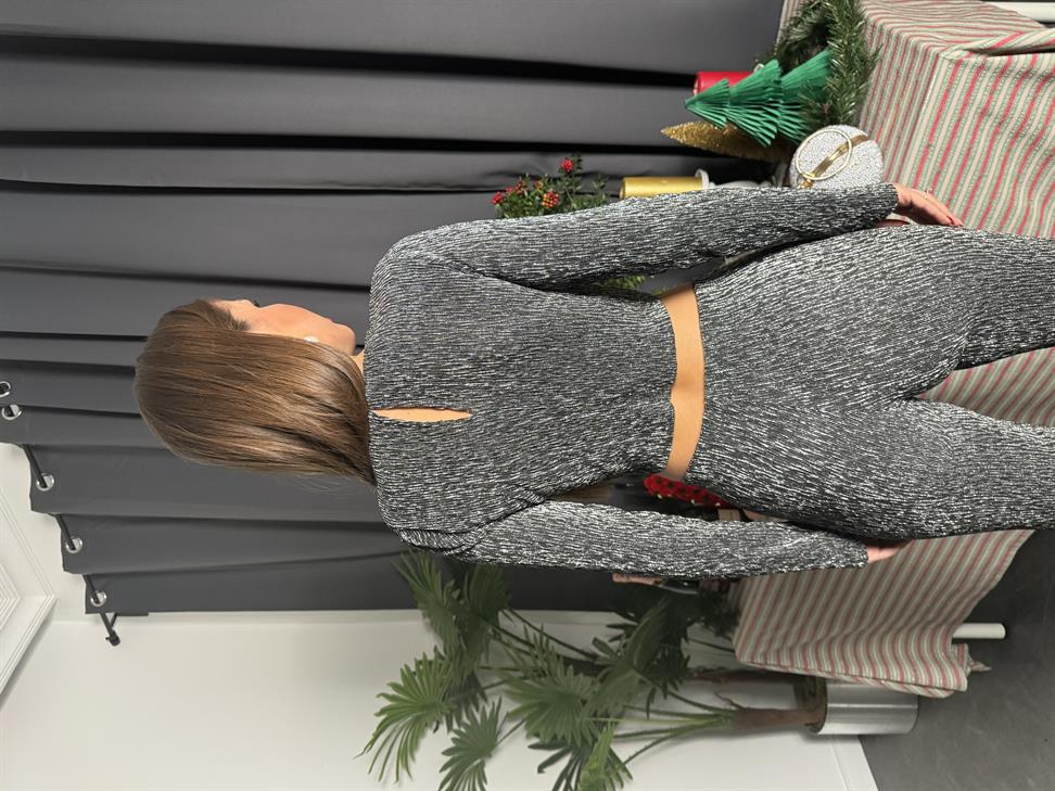 Gümüş Simli Kırınkıl Bluz