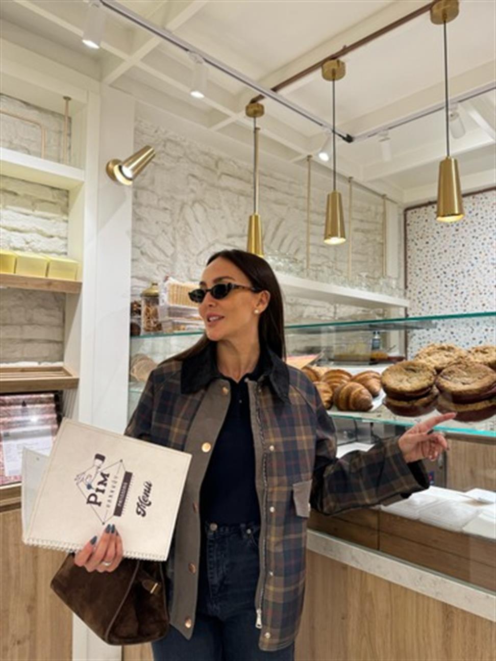 Haki Çıtçıtlı Ekoseli Ceket