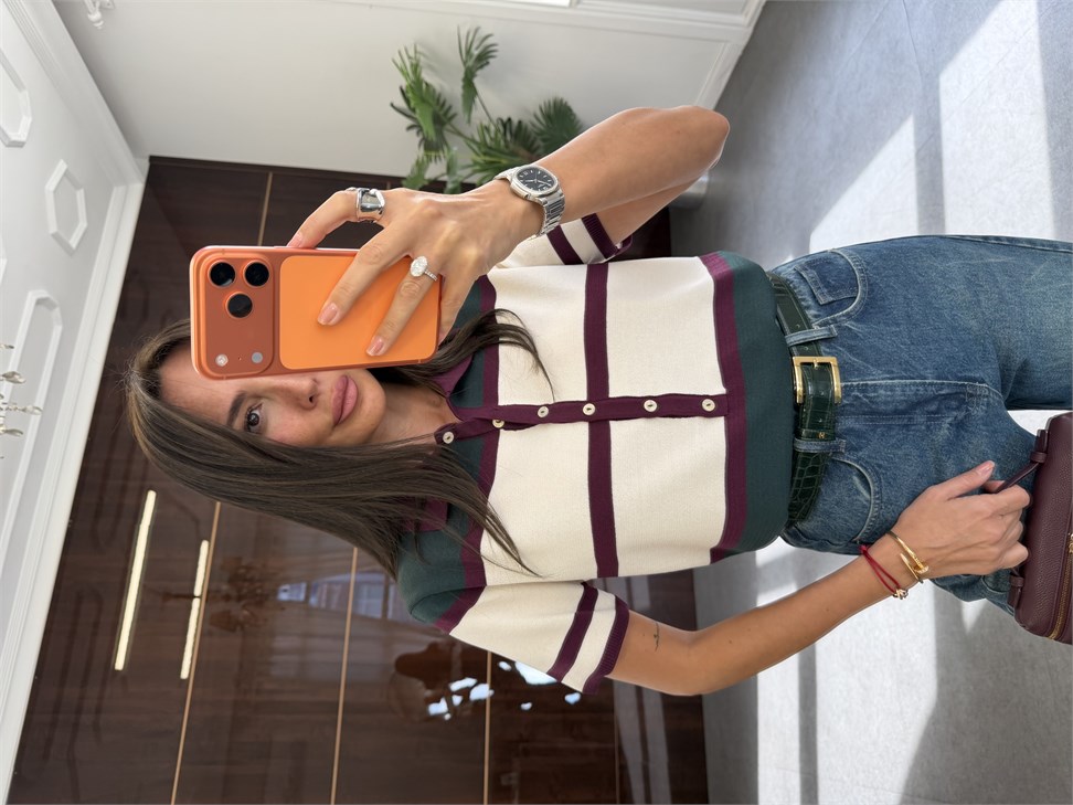 Haki Renkli Polo Yaka Triko