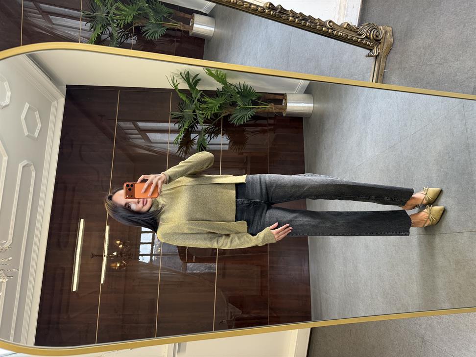 Haki Tasarım Bluzlu Hırka