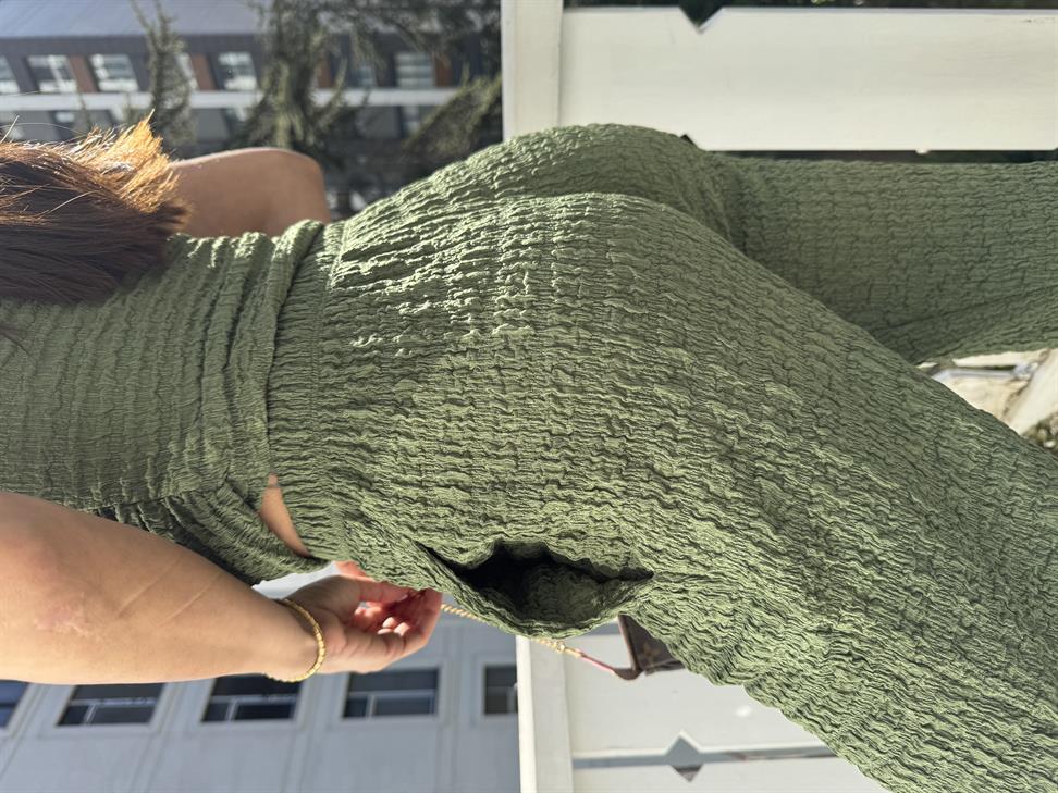 Haki Tek Omuz Bürümcük Takım