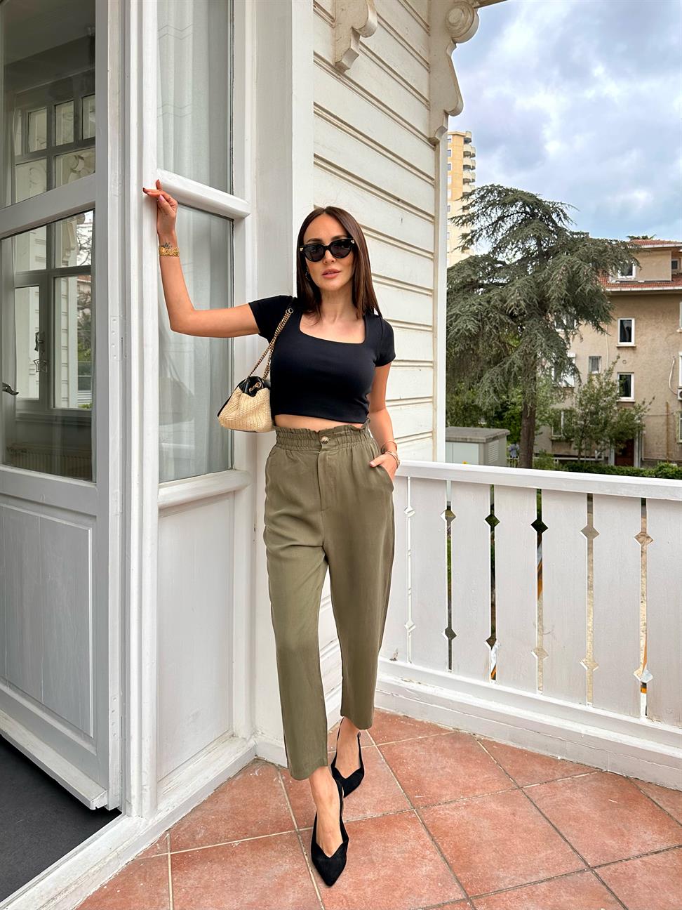 Haki Tencel Pantolon