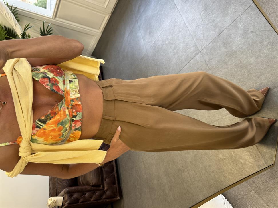 Kahve Bol Paça Modal Pantolon