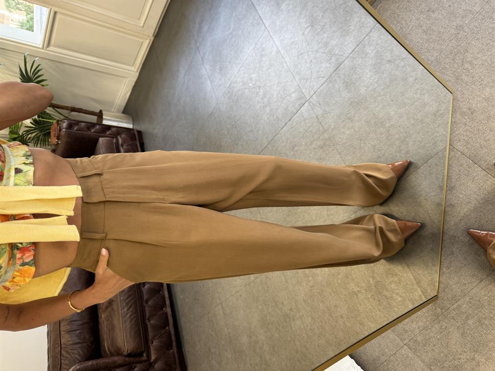 Kahve Bol Paça Modal Pantolon