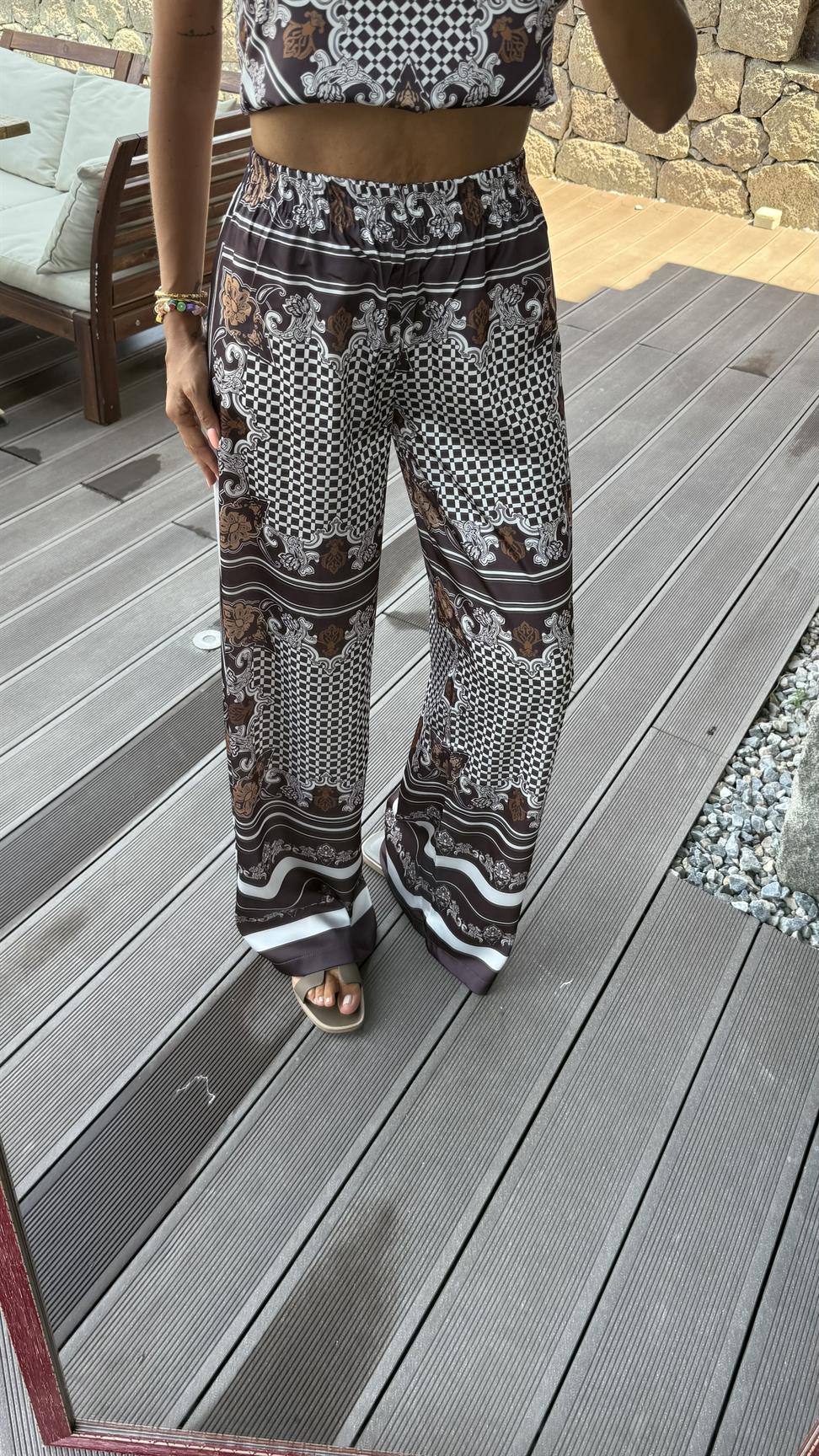 Kahve Bunbury Saten İkili Takım