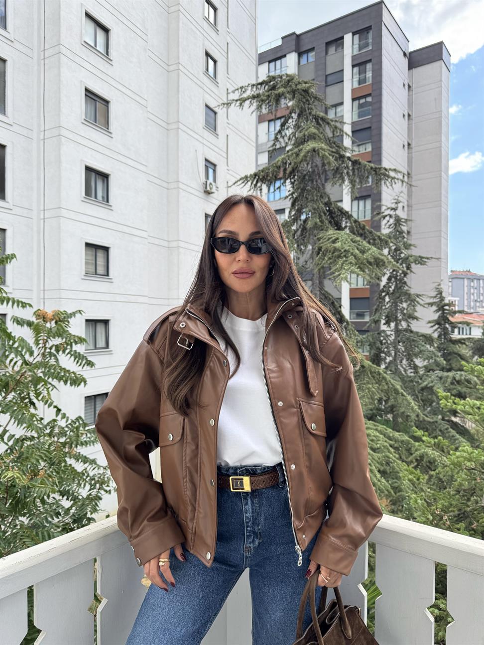 Kahve Deri Ceket