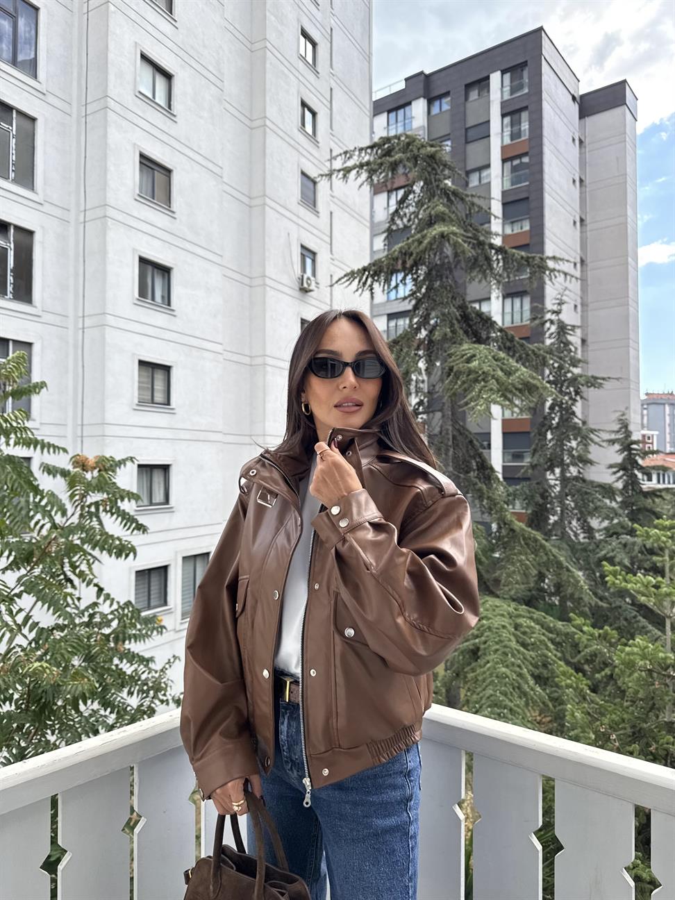 Kahve Deri Ceket