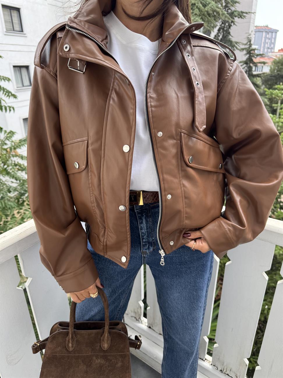 Kahve Deri Ceket