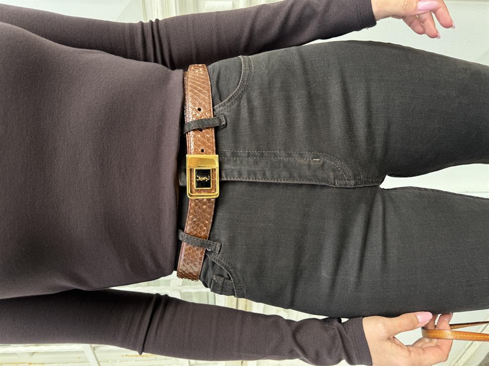 Kahve İspanyol Paça Denim