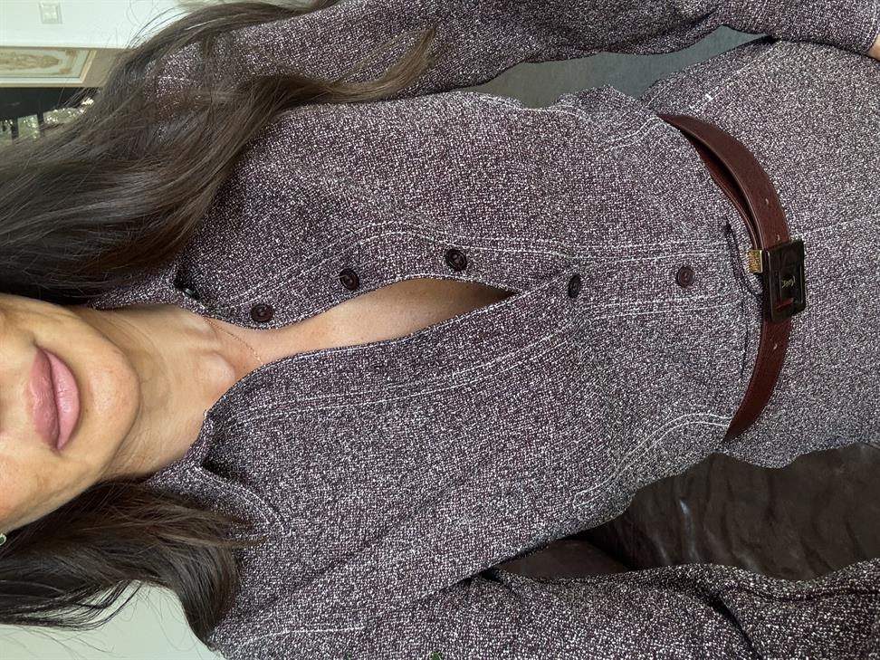 Kahve Kırçıllı Dikişli Gömlek