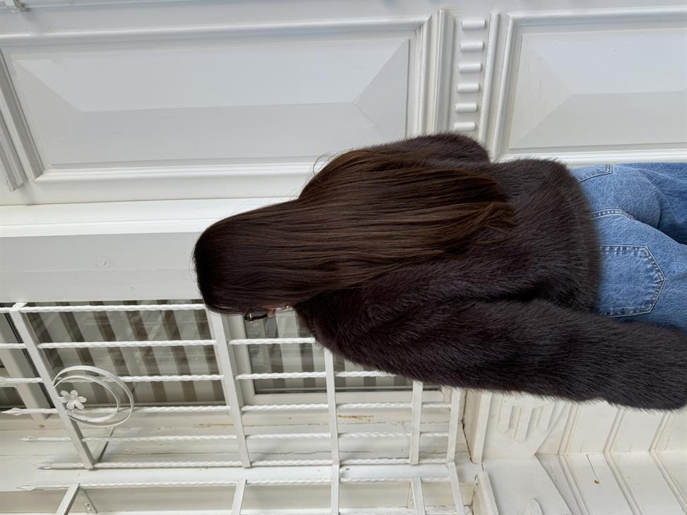 Kahve Kısa Kürk Ceket