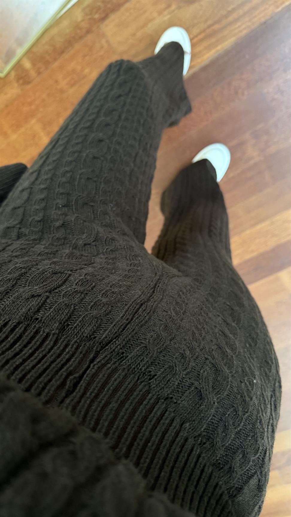 Kahve Saç Örgülü Pantolonlu Takım