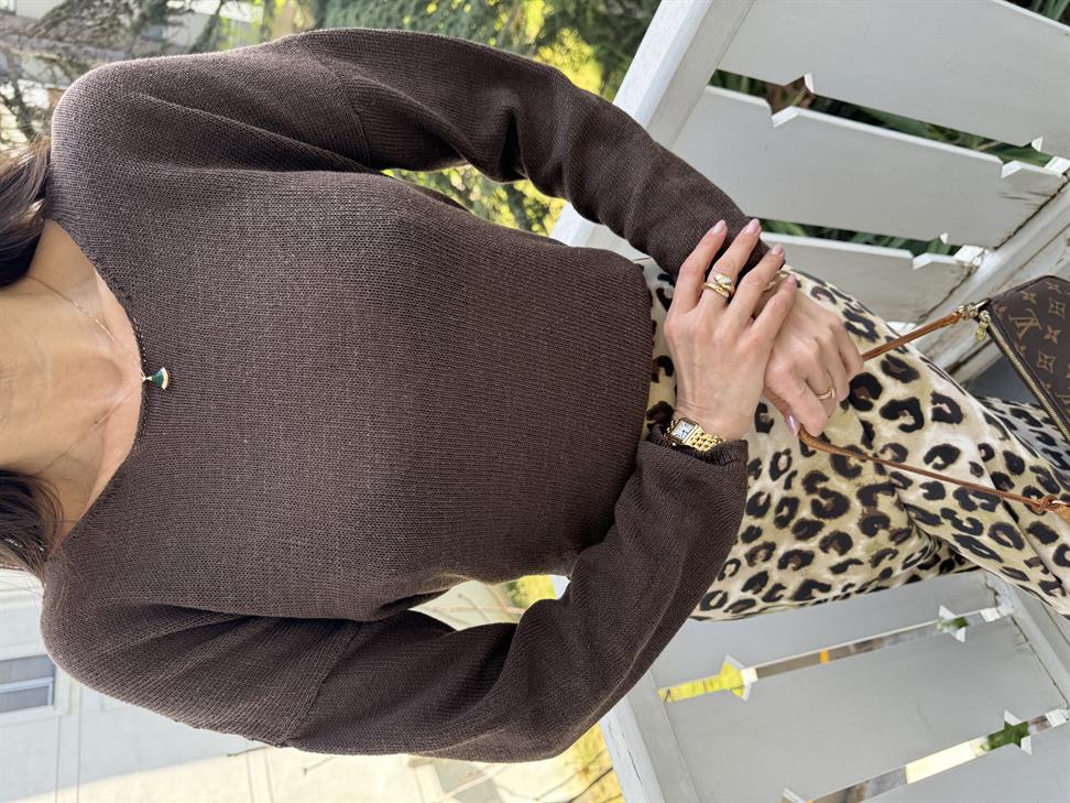 Kahve Merserize Triko