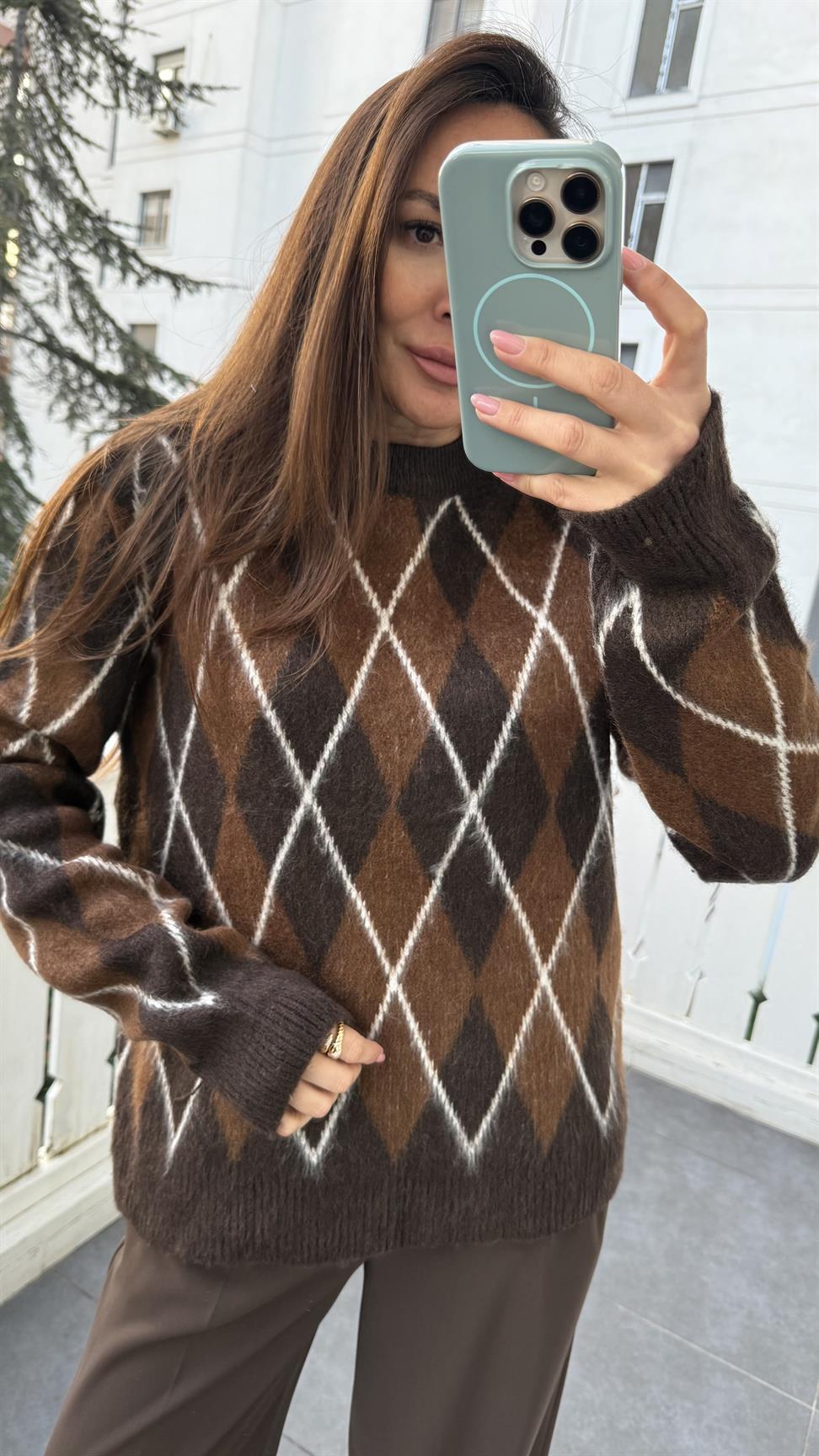 Kahverengi Baklava Kazak