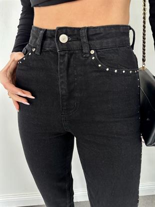 Kenar Taşlı Jean Pantolon