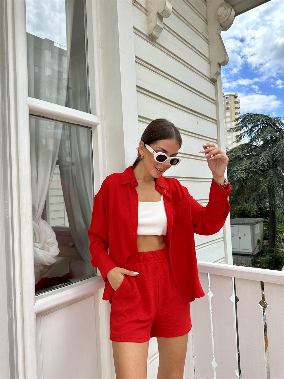 Kırmızı Aerobin Kadın Takım