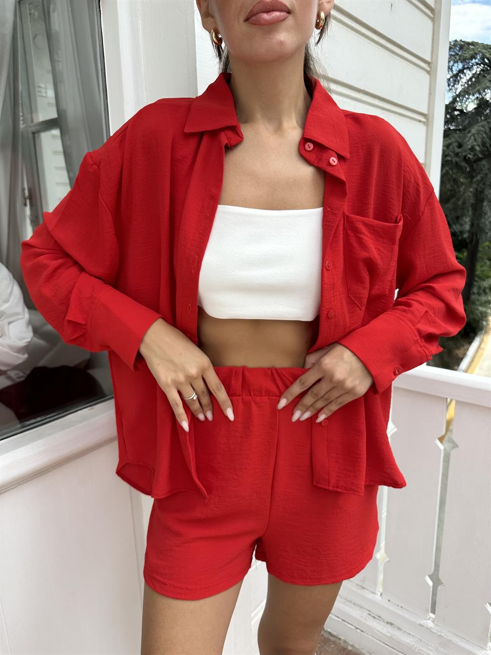 Kırmızı Aerobin Kadın Takım