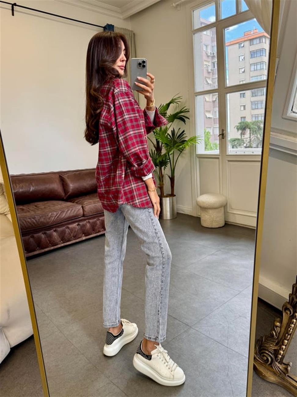 Kırmızı Ekose Gömlek