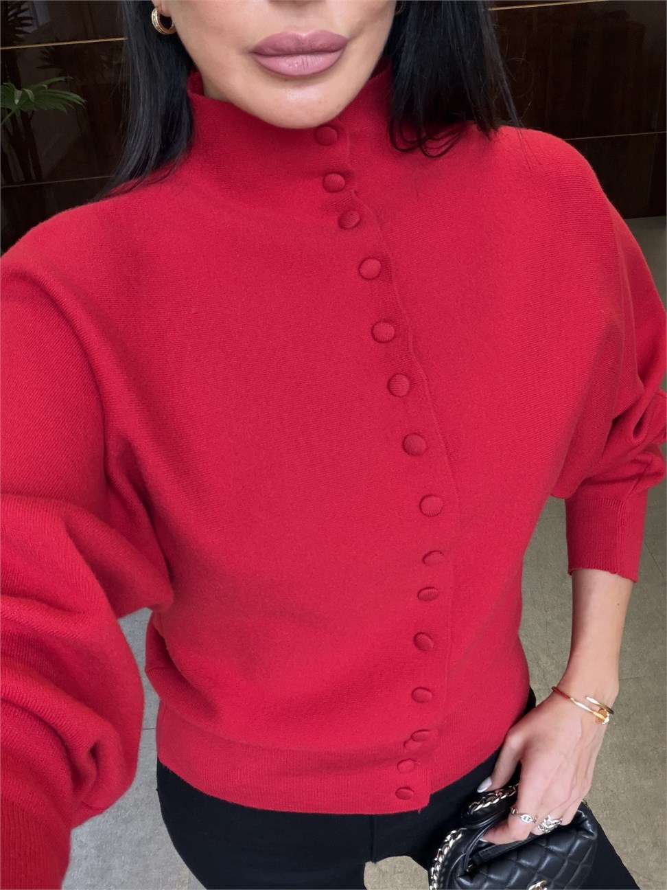 Kırmızı Emma Hırka