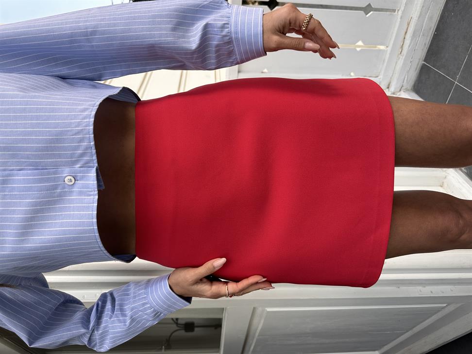 Kırmızı Premium Mini Etek