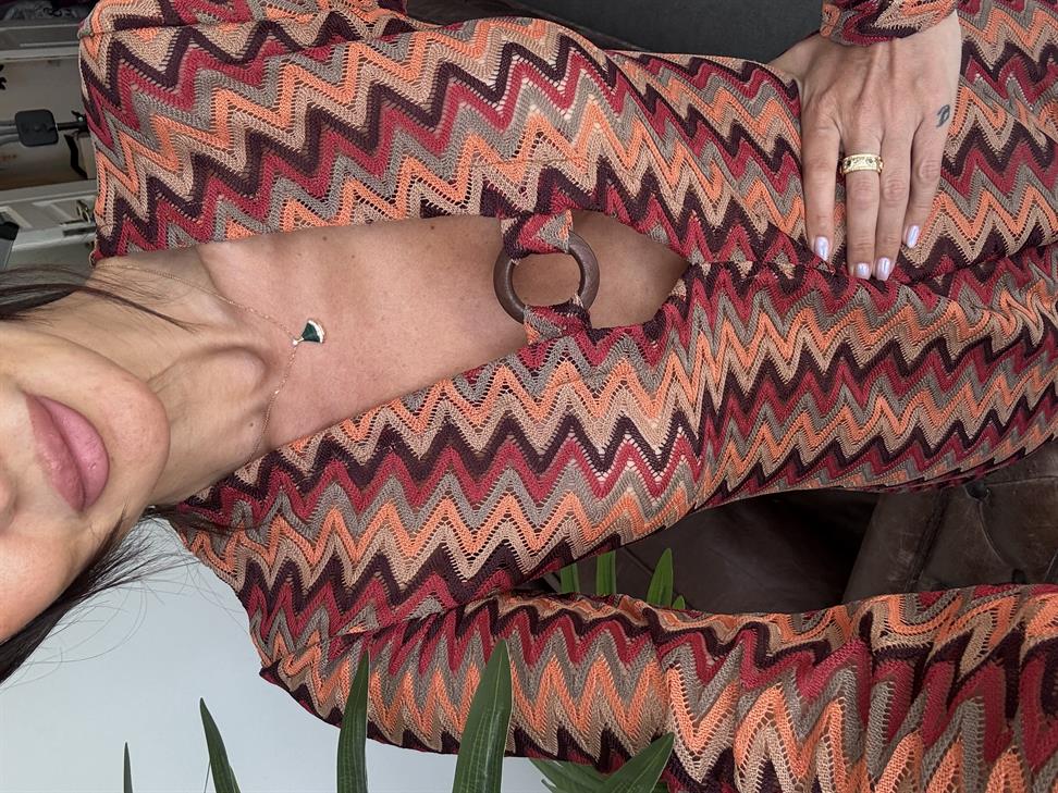 Kırmızı Renkli File Elbise