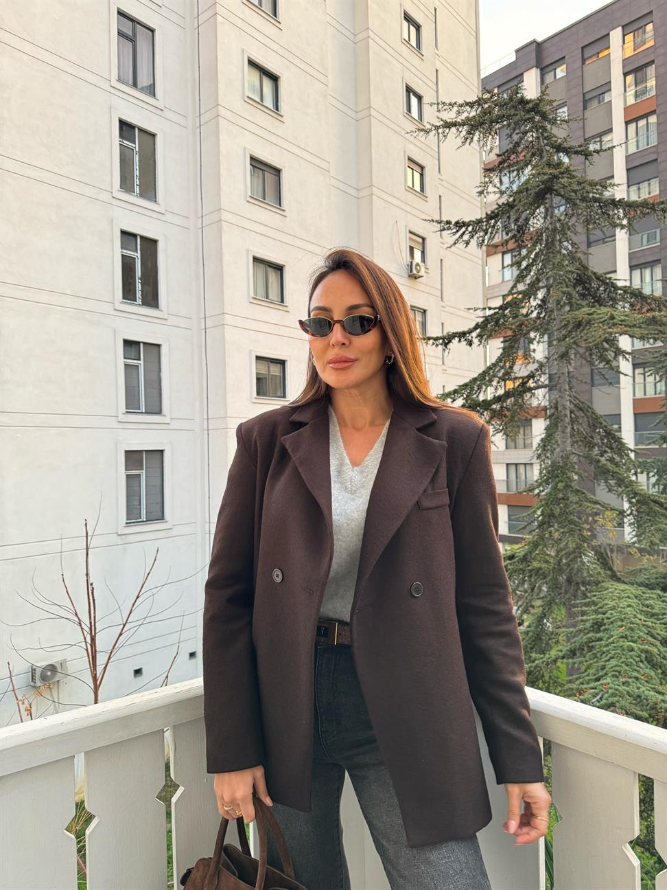 Koyu Kahve Lancaster Ceket